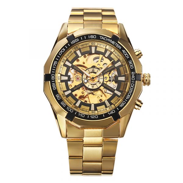 Relógio Masculino Mecânico De Pulso Pulseira Aço Inoxidavel