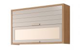 26535.56 Aereo Eloise 120 2 Portas Basculantes com 1 Vidro Reflecta Freijo.Off White MGM Moveis