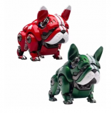 Mecha mecânico besta bulldog pvc figura modelo brinquedos