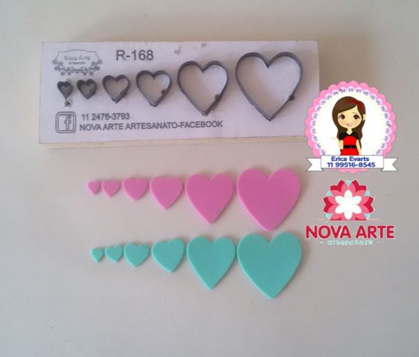Tábua com 6 corações