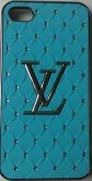 CASE LV AZUL COM STRASS PARA IPHONE 4 E 4S