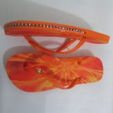 chinelo strass com estampa