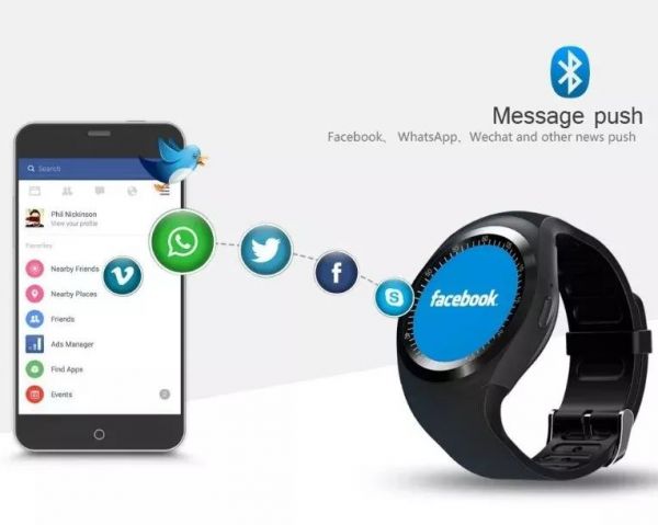 Relógio Smart Watch Y1 Bluetooth Android