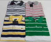 Polos Listradas Extra Grande - G1 G2 G3 G4 - 5 Peças