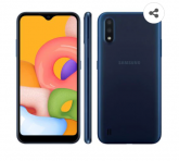 Smartphone Samsung Galaxy A01 Azul 32GB, Tela Infinita de 5.7", Câmera Traseira Dupla, Android 10.0,