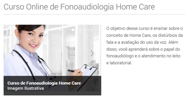 Curso Online de Fonoaudiologia Home Care