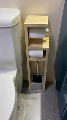 Porta papel higienico c/ porta escovas