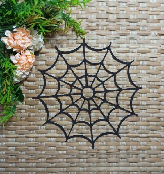 Aplique em EVA - Teia de aranha 20cm Preto - 2 unidades - TA0001