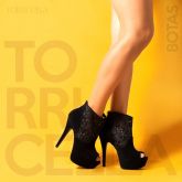 1-Ankle Boot com meia pata feminina- bota cano curto TORRICELLA inverno luxo