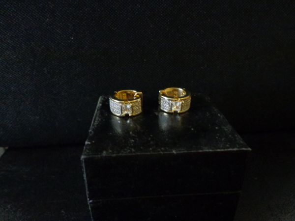 Brinco Pequeno com pedra em zircônia BR00345