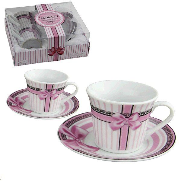 JOGO DE XÍCARAS C/2 XÍCARAS E 2 PIRES