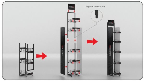 DISPLAY DE CHÃO FIXO