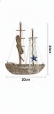 Enfeite Decorativo Barco Veleiro de MDF 20*24cm