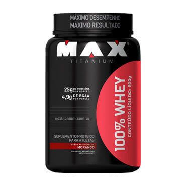 100% WHEY 900G (POTE) - MORANGO