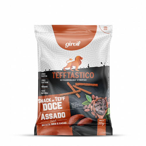 Tefftástico – Snack de Teff Doce sabor Cacau 50g
