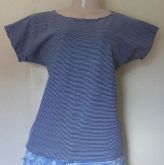 BLUSA LISTRADA COM LYCRA