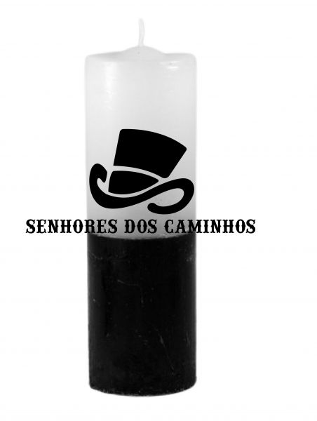 Vela 7 Dias Branca e Preta