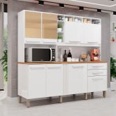 Kit Cozinha Antonela 8P2G c Espelhos Branco Imop