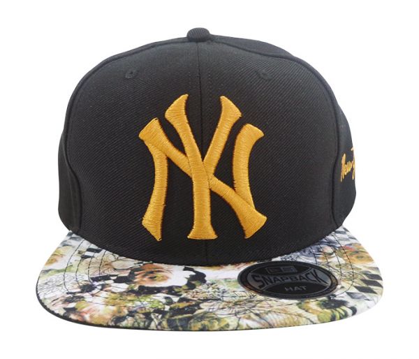 Boné Aba Reta New York Yankees Preto e Dourado
