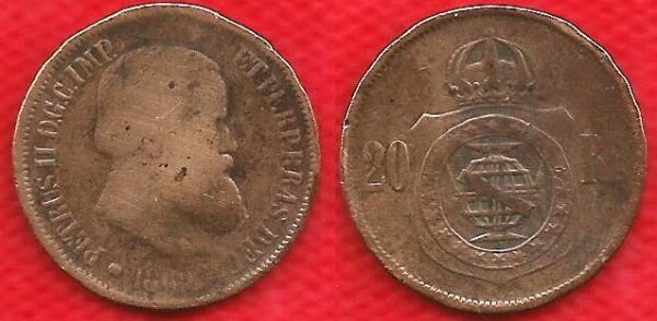 B788-09 - 20 Réis- 1869 - Império