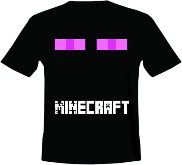 Camiseta Minecraft Infantil Enderman - 100 % Algodão