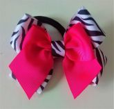 Laço Duplo Zebra Pink