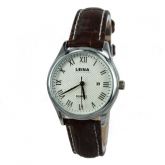Relógio Estilo Negócios numerais romanos Analógico PU pulseira de couro, Mulher de pulso de quartzo