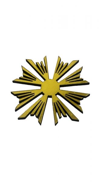 CÓD-RE41 RESPLENDOR MDF DOURADO ESPELHADO COMUM Nº3 6X6