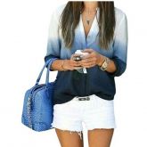 Blusa feminina dual cor