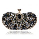 Bolsa Feminina De Mão E Ombro P/ Noite Com Diamantes E Perol