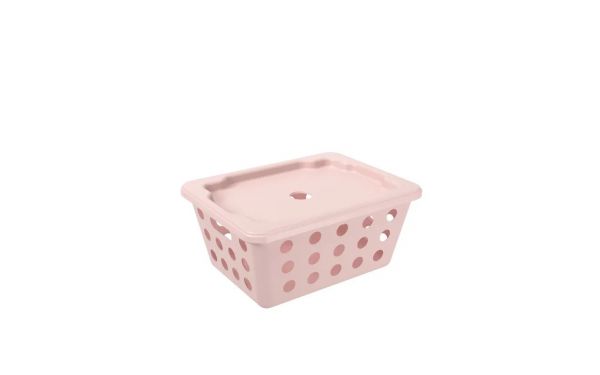 Cesta Organizadora com Tampa Rosa 1,5