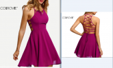 Vestido rosa pink feminino com costas de fora