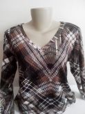 Blusa Decote V estampada