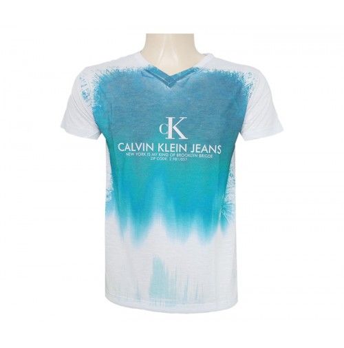 CAMISA CALVIN KLEIN GOLA V CINZA