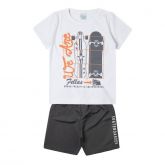 CONJUNTO INFANTIL BRANCO  SKATE
