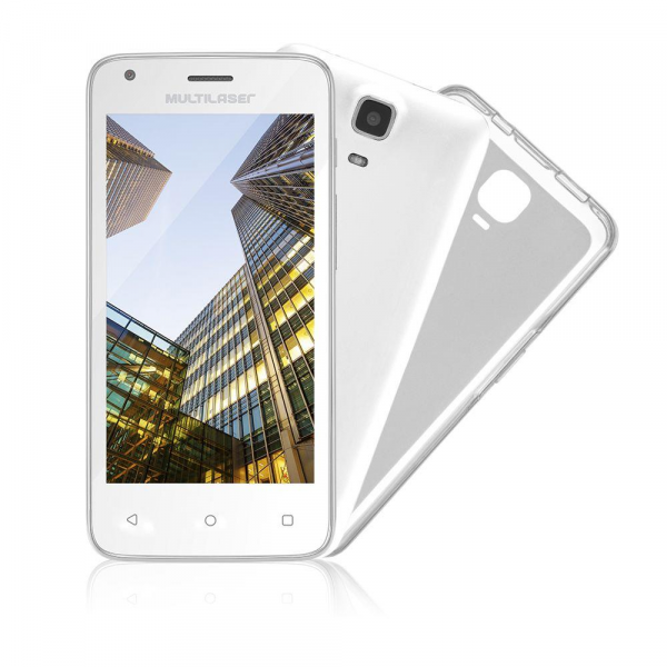 Smartphone Multilaser MS45r Tela 4.5" Camera 5.0MP + 3.0PM Ram 1 GB Flash 8Gb Android Branco