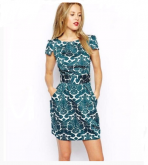Vestido Estampado Verde