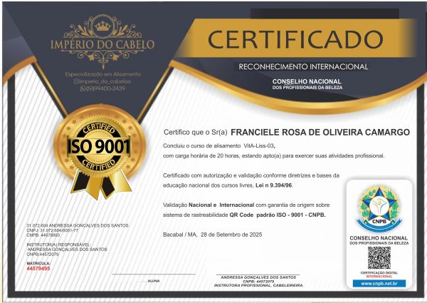 FRANCIELE ROSA DE OLIVEIRA CAMARGO