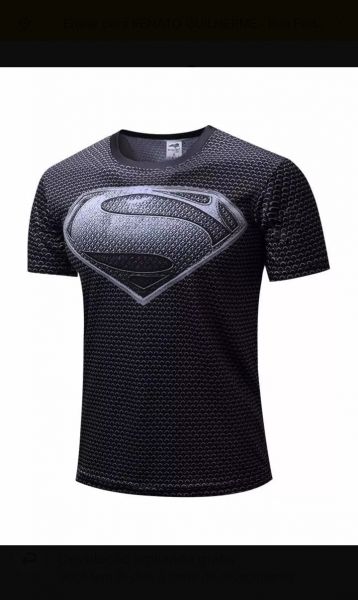 Superman Black Camisa Compressão Treino Crossfit Academia