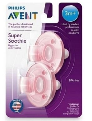 Chupeta Super Soothie Dupla Avent 3+  Rosa