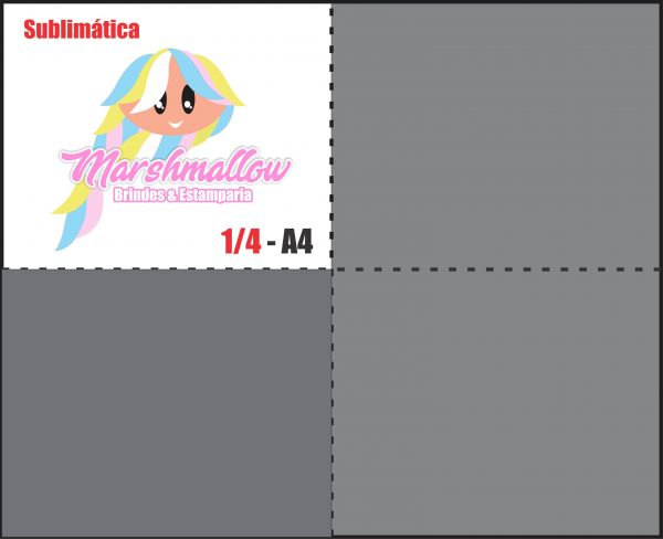 Impressão Sublimática em 1/4 Folha Sulfit A4