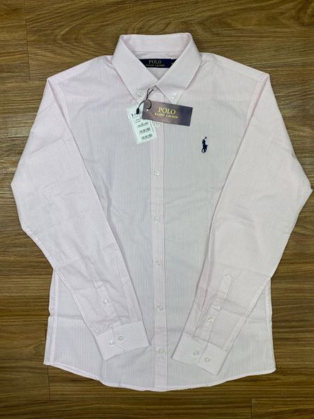 Camisa Manga Longa Ralph Lauren - Rosa Claro      Marca: Ralph Lauren     REF. DEF078