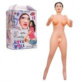 Boneca Inflável super realística com cabelos castanhos
