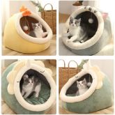 Doce cama do gato quente cesta do animal de estimação aconchegante gatinho espreguiçadeira almofada