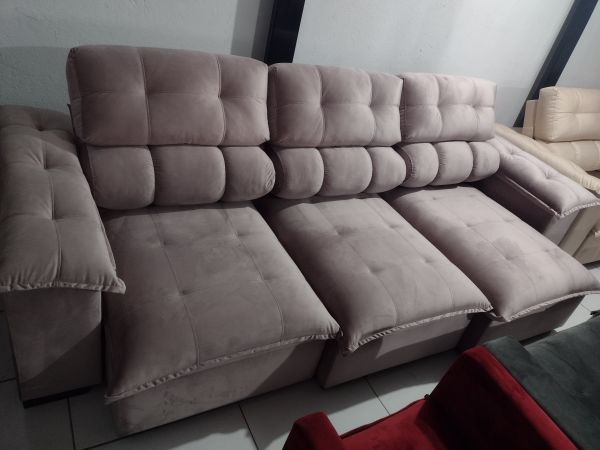 Sofá retrátil e reclinável 3 metros