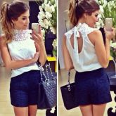 Primavera Verão Blusa e Short
