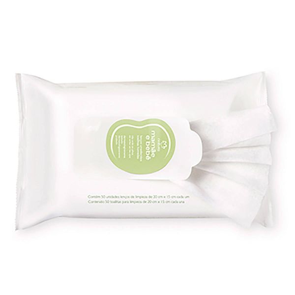 Lenços Umedecidos Mamãe & Bebê Natura