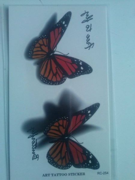 Tatto Fake Realista  Borboleta 3D