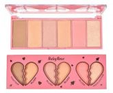 Paleta Face Kit Heart Blush Contorno e Iluminador Ruby Rose.