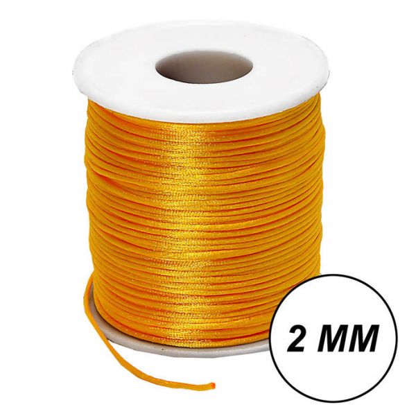 Fio de seda 2 mm amarelo ouro